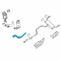 OEM 2012 Chrysler 200 Front Exhaust Pipe Diagram - 53010367AD