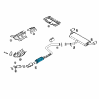 OEM 2020 Hyundai Elantra GT Center Muffler Assembly Diagram - 28650-G3310