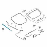 OEM 2016 Nissan 370Z Stay Assy-Back Door, LH Diagram - 90453-1EA1A