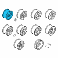 OEM 2014 BMW X5 Light Alloy Disc Wheel Reflexsilber Diagram - 36-11-6-853-952