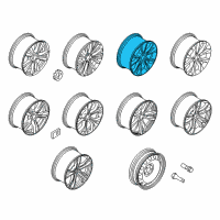 OEM 2018 BMW X5 Disc Wheel, Light Alloy, Bright-Turned Diagram - 36-11-6-853-955