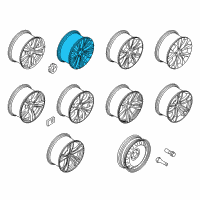 OEM 2018 BMW X5 Light Alloy Disc Wheel Reflexsilber Diagram - 36-11-6-853-954