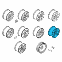 OEM 2017 BMW X6 Disc Wheel, Light Alloy, Orbitgrey Diagram - 36-11-2-284-651