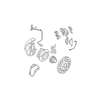 OEM 2009 BMW M3 Brake Pad Wear Sensor, Front Left Diagram - 34-35-2-283-335
