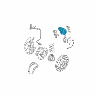 OEM 2013 BMW M3 Brake Caliper Left Diagram - 34-11-2-283-361