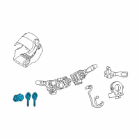 OEM 2012 Toyota Corolla Cylinder & Keys Diagram - 69057-12840