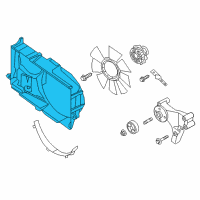 OEM 2021 Nissan Titan XD Shroud-Radiator, Upper Diagram - 21476-9FV0B