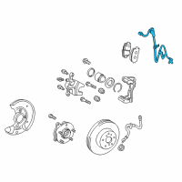 OEM 2010 Scion xB Front Speed Sensor Diagram - 89542-12080