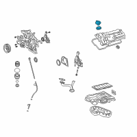 OEM 2010 Toyota Highlander Filler Cap Diagram - 12180-28022