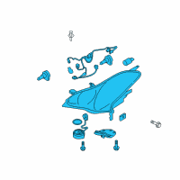 OEM 2013 Infiniti EX37 Right Headlight Assembly Diagram - 26010-1BA4C