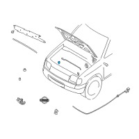 OEM 2013 Nissan 370Z Clamp-Hood Rod Diagram - 65722-01E00