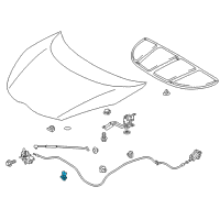 OEM 2012 Toyota Prius C Support Rod Holder Diagram - 53452-52050