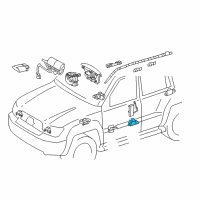 OEM 2009 Lexus GX470 Sensor Assy, Side Air Bag, LH Diagram - 89830-60020