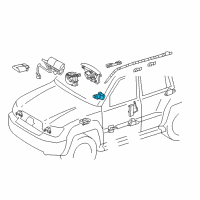 OEM 2005 Lexus GX470 Sensor Assy, Side Air Bag, RH Diagram - 89860-60020