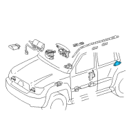 OEM 2003 Lexus GX470 Sensor, Air Bag, Rear Diagram - 89833-60010