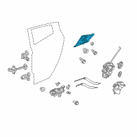 OEM 2013 Acura ZDX Handle Assembly, Right Rear Door (Outer) Diagram - 72640-SZN-A02