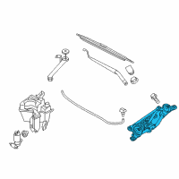 OEM 2014 Nissan Juke WIPER Assembly Windshield Diagram - 28800-1KA0C