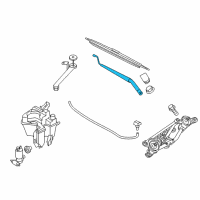 OEM 2016 Nissan Juke Windshield Wiper Arm Assembly Diagram - 28881-1KA0A