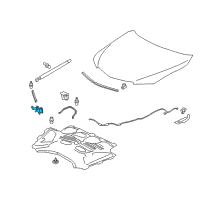 OEM 2018 Acura TLX Lock Assembly, Hood Diagram - 74120-TZ3-A12