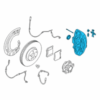 OEM BMW 740i BRAKE CALIPER HOUSING, BLACK Diagram - 34-10-6-897-363