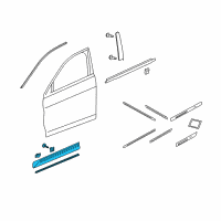 OEM Honda Accord Crosstour Garnish Assy., R. FR. Door (Lower) *B538M* (GLACIER BLUE METALLIC) Diagram - 75312-TP6-A01ZA