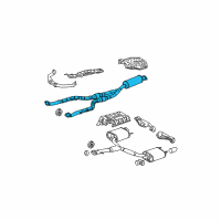 OEM Lexus IS250 Front Exhaust Pipe Assembly Diagram - 17410-31G70