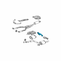 OEM 2010 Lexus IS350 Support Sub-Assembly, Exhaust Pipe Diagram - 17508-31101