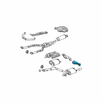 OEM 2007 Lexus IS350 Support Sub-Assembly, Exhaust Pipe Diagram - 17509-31061