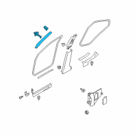 OEM 2010 Infiniti FX35 Garnish Assy-Front Pillar, RH Diagram - 76911-1CK0A