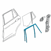 OEM 2021 BMW X2 Window Guide For Trim Rear Door Left Diagram - 51-35-7-420-835