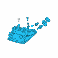 OEM Nissan Pathfinder Driver Side Headlight Assembly Diagram - 26060-ZS00A