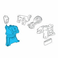 OEM 2013 Honda Civic Mounting, Engine Side (CVT) Diagram - 50820-TR2-A92