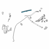 OEM 2011 Infiniti M56 Window Wiper Blade Assembly No 1 Diagram - 28890-1MA1A