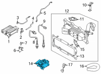 OEM 2021 Hyundai Santa Fe Valve Assembly-EGR Diagram - 28400-2S000