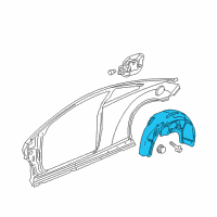 OEM 2007 Pontiac G6 Wheelhouse Liner Diagram - 25822943