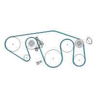 OEM 2018 Nissan Titan XD Serpentine Belt Diagram - 11720-EZ30A