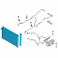 OEM 2017 BMW 640i xDrive CONDENSER AIR CONDITIONING Diagram - 64-50-9-109-723