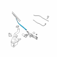 OEM 2007 Hyundai Tucson Windshield Wiper Arm Assembly, Driver Diagram - 98311-2E100