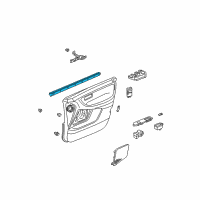 OEM 2003 Honda Odyssey Weatherstrip, R. FR. Door (Inner) Diagram - 72335-S0X-A01