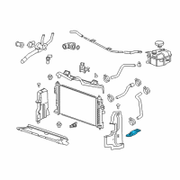 OEM 2016 Cadillac XTS Radiator Lower Bracket Diagram - 22763125