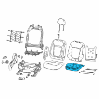 OEM 2022 Jeep Compass Seat Cushion Foam Diagram - 68272263AB