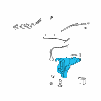 OEM 2018 Dodge Journey Reservoir-Windshield Washer Diagram - 68041379AA