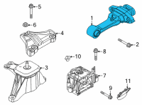 OEM 2022 Kia Sorento Roll Rod Bracket Assembly Diagram - 21950R5300