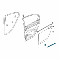 OEM 2014 Honda Accord Seal, RR Door LWR Diagram - 72828-T2A-A01