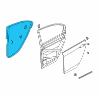 OEM 2014 Honda Accord Weatherstrip, L. RR. Door Diagram - 72850-T2A-A02