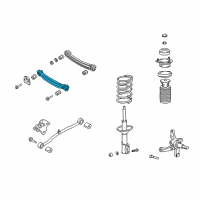 OEM 2003 Hyundai Accent Arm Assembly-Rear Suspension Front, RH Diagram - 55202-25103