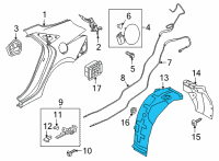 OEM 2021 Hyundai Elantra Guard Assembly-Rear Wheel, LH Diagram - 86821-AB000