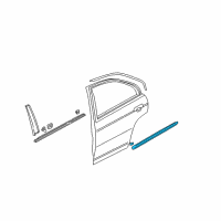 OEM 2001 Honda Civic Protector, R. RR. Door *G95P* (CLOVER GREEN PEARL) Diagram - 75303-S5A-G01ZC