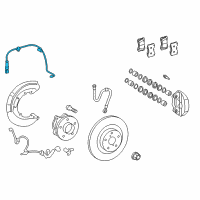 OEM 2013 Lexus LS600h Wire Assy, Pad Wear Indicator, Front LH Diagram - 47790-50050