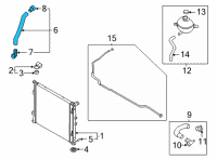 OEM 2022 Kia Carnival Hose Assembly-Radiator, L Diagram - 25415R0100